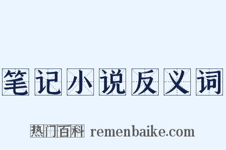 笔记小说反义词是什么意思的图片